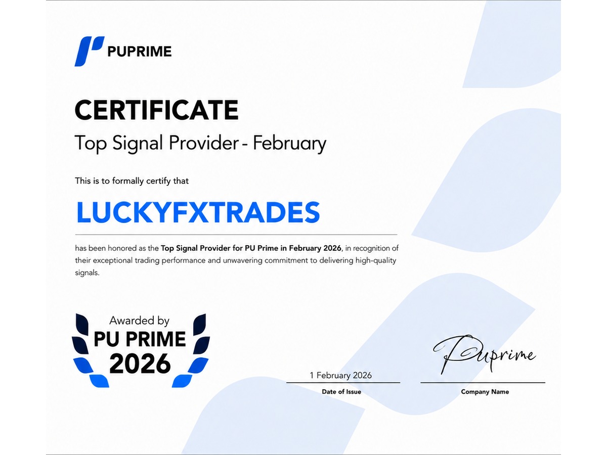 PU Prime Top Signal Provider certificate, February 2026